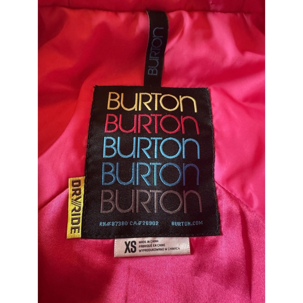 Burton Dry Ride Colorful Geometric Dot Snowboard Ski Hooded Jacket Women's XS - Picture 8 of 12